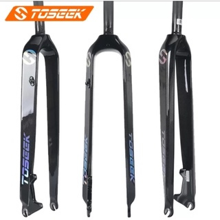 Fork/Garpu Sepeda Disc Brake TOSEEK Full Carbon Fiber Glossy 26/27.5/29 Inch