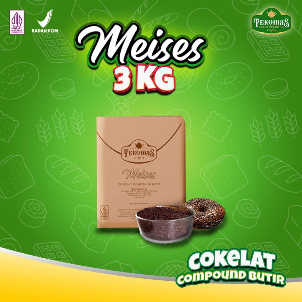 

TEKOMAS – Meises Cokelat Grade Coklat 3 Kg Topping Roti Donut Bahan Kue Premium