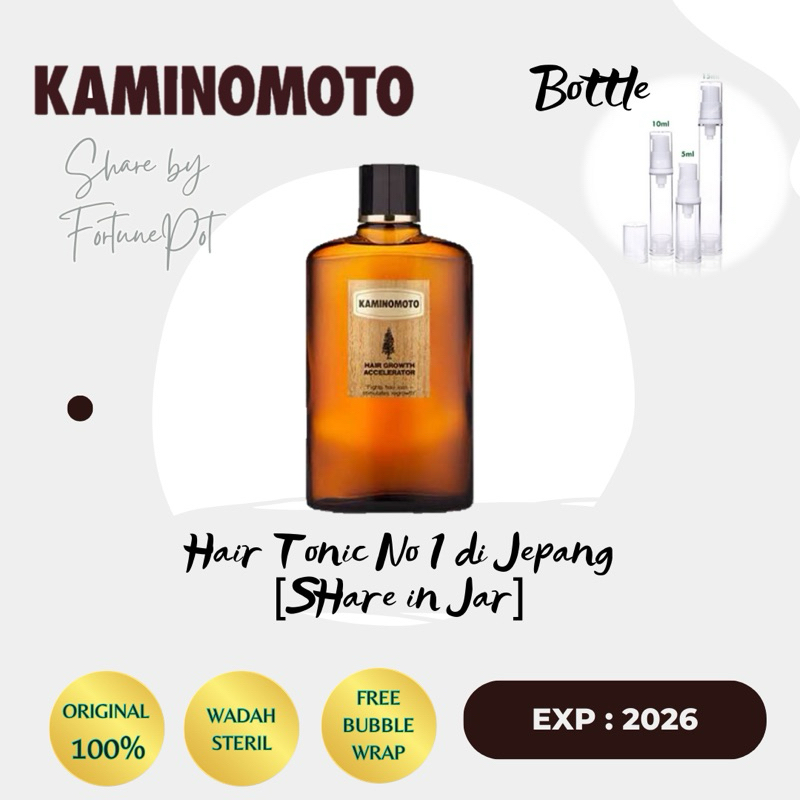 [Share in Jar] Kaminomoto Hair Tonic Gold - Tonic penumbuh rambut No.1 Jepang