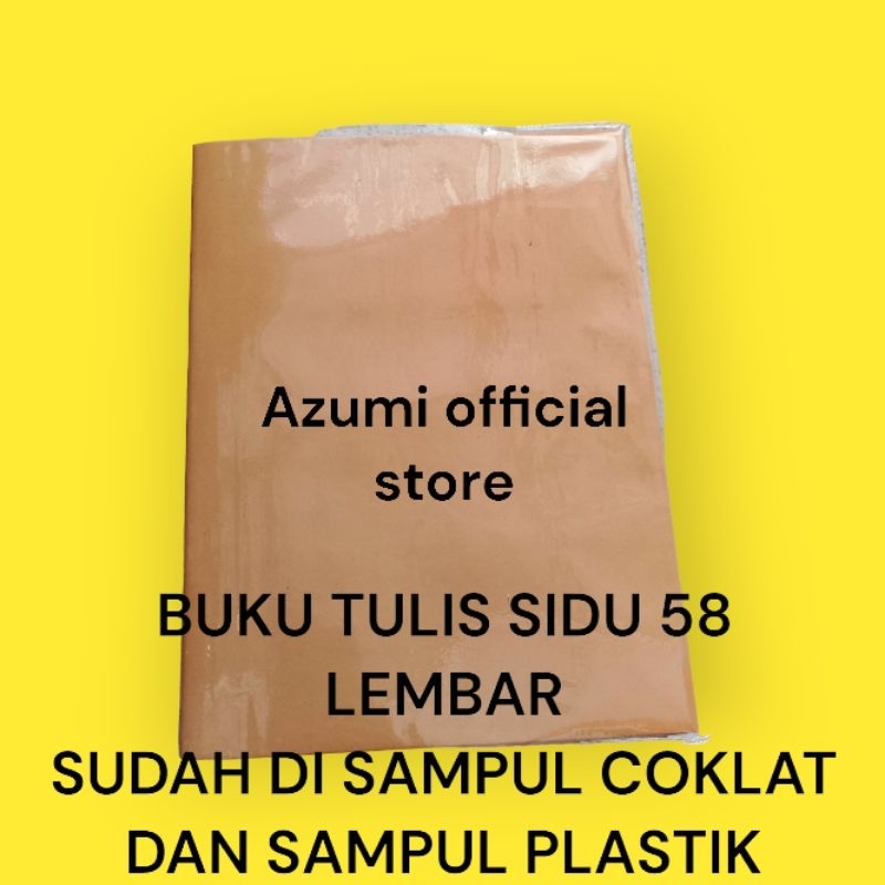 

Buku tulis SIDU 58 lembar/sudah di sampul coklat dan sampul plastik