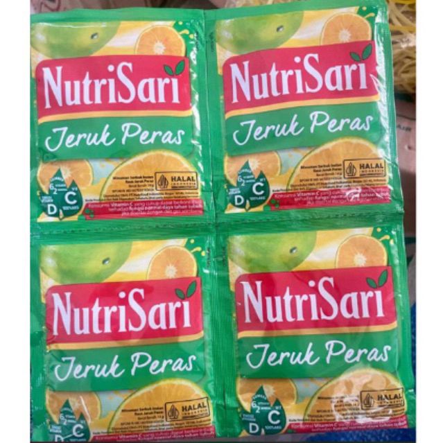 

Nutrisari jeruk Peras 1 pack isi 4 renceng