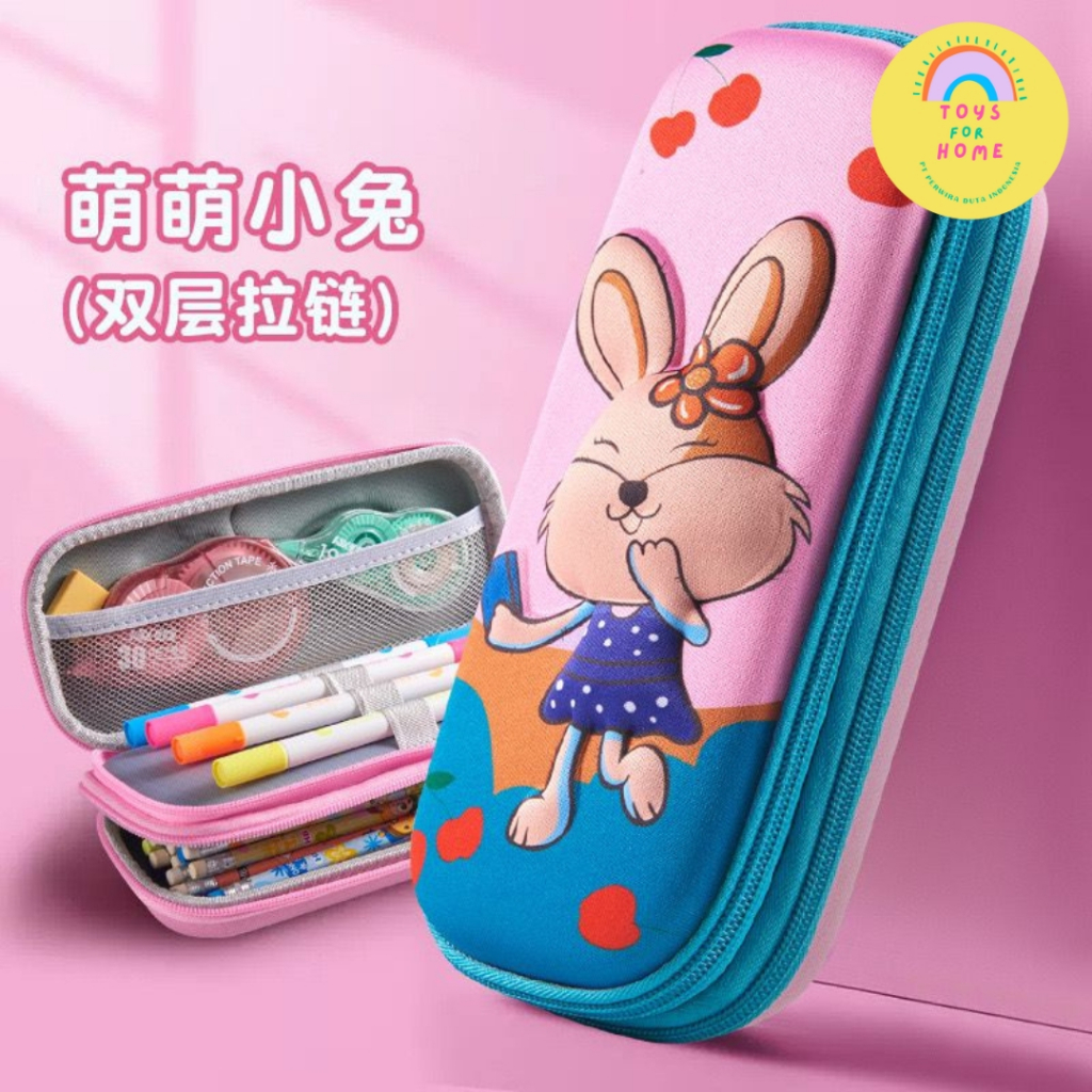 

HJK Tempat pensil Dompet 3D Motif Karakter / Pencil Box TOYSFORHOME