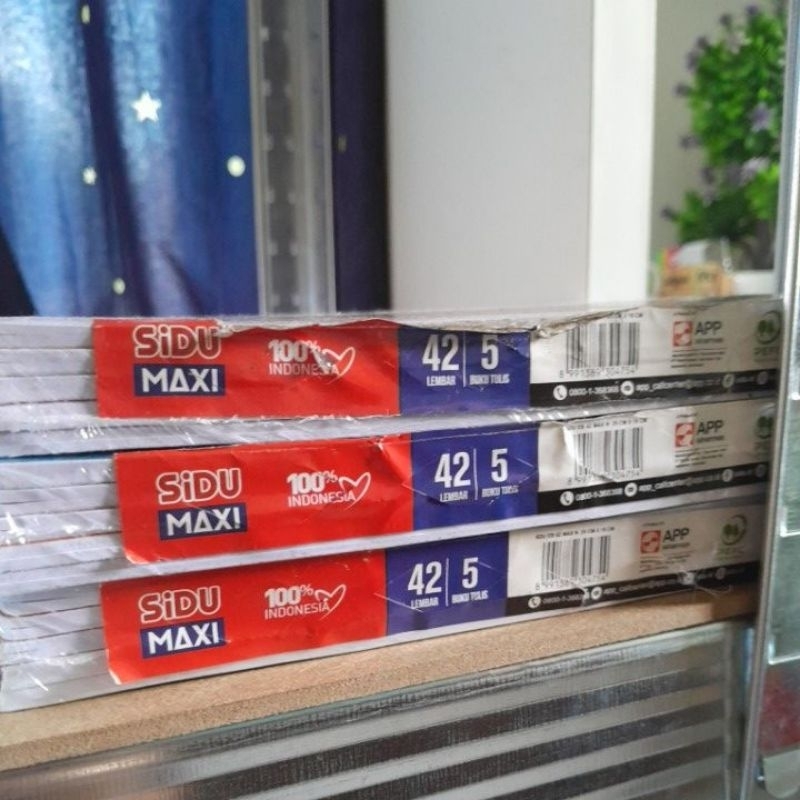 

Buku Tulis Sidu Maxi 42 Lembar 1 Pak Isi 5 Buku
