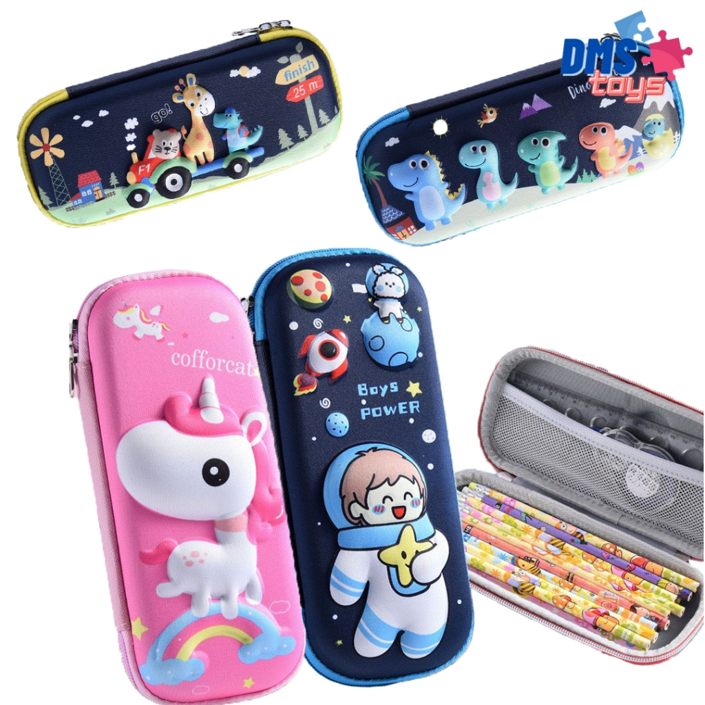 

Tempat Pensil Dompet 3D Motif Karakter / Pencil Box DMS.Toys