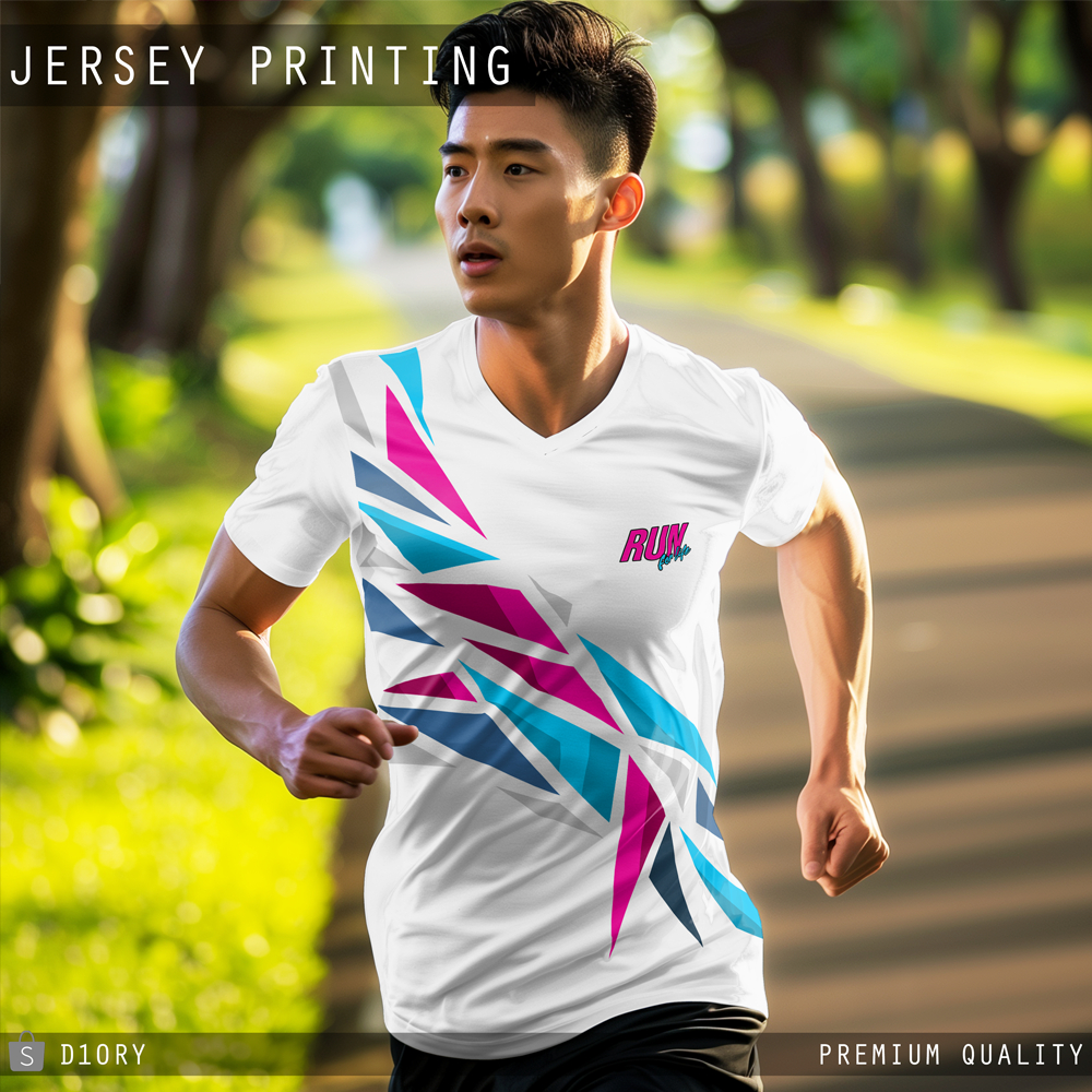 Baju Jersey Pelari Indonesia 245 Kaos Running Pria Wanita Dry Fit Pakaian Olahraga Kekinian