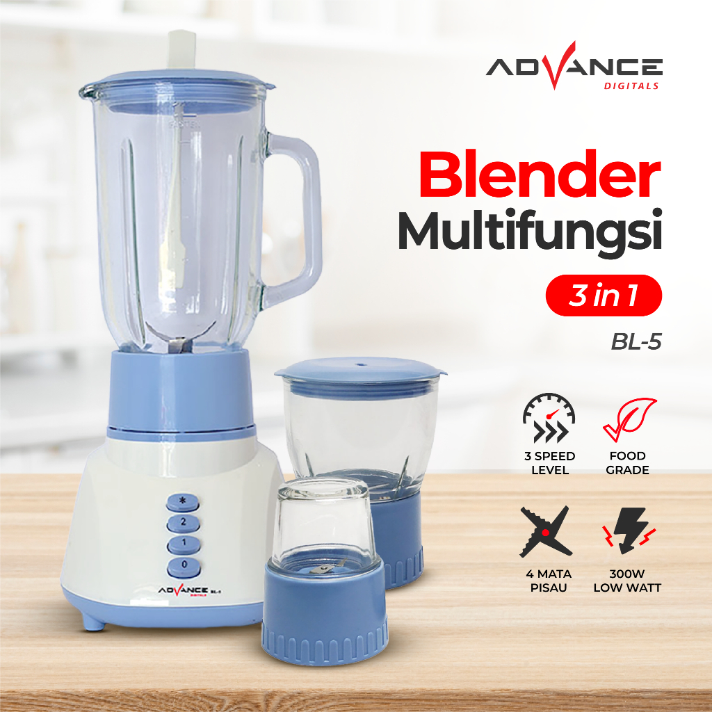 Advance Blender BL-5  Blender Multifungsi 3 in 1 Advance Blender 3 in 1 Garansi Resmi 1 Tahun