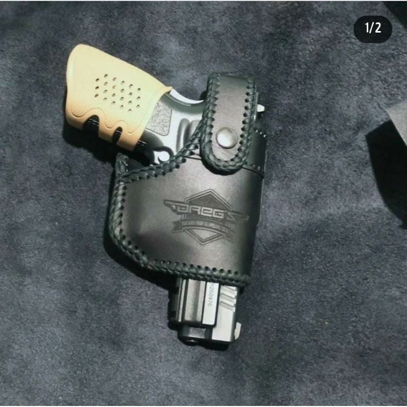 HOLSTER HS9-HS9 CUB COMPACT TNI-POLRI SARUNG SENJATA KULIT BERKUALITAS MODEL LUAR/ PINGGANG