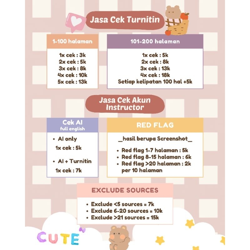 

AKUN TURNITIN & JASA CEK TURNITIN