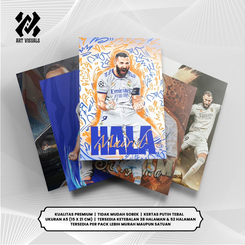 

Buku Tulis Custom Tema KARIM BENZEMA Terlengkap Termurah Model Bebas Pilih Foto / Buku Tulis Sekolah / Buku Catatan