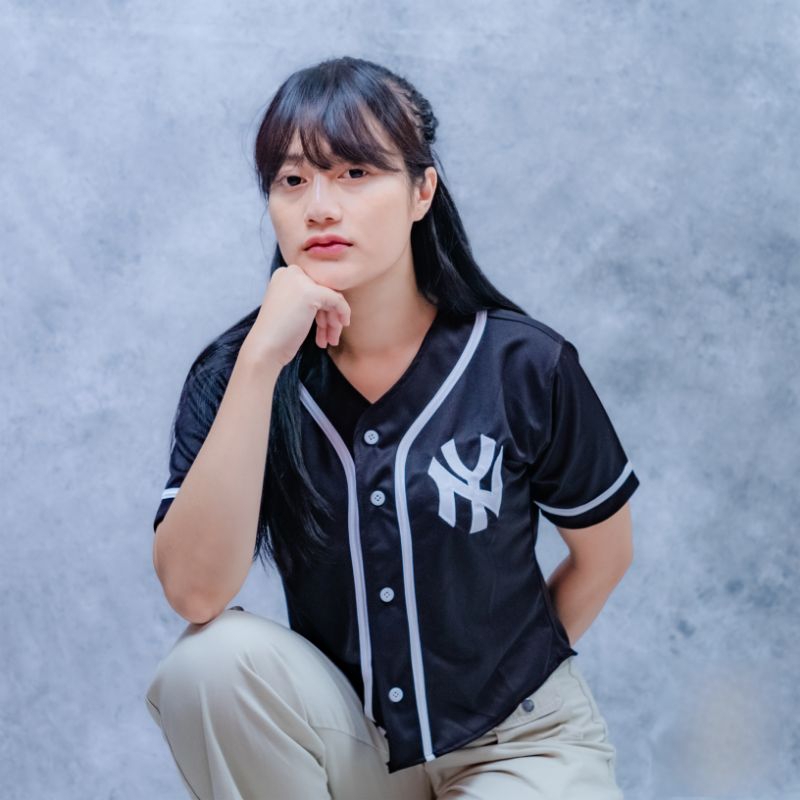 Crop top baseball tee Jersey baseball crop cewe