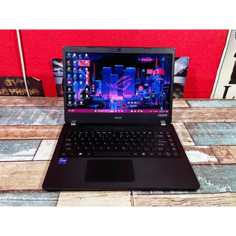 LAPTOP ACER TRAVELMATE P214 CORE I7 GEN 11 RAM 8 GB SSD NVME 512 GB BARU 9 BULAN PAKAI