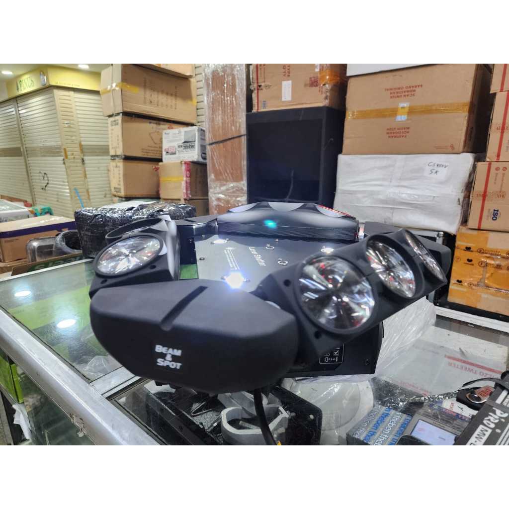 LAMPU LIGHTING SPIDER SHUTTER MOVING HEAD SPIDER 9X10W FULLCOLOR PLUS RG LASER STROBO