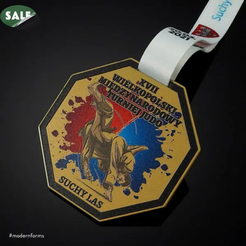 Medali Karate| Medali Silat | Medali Taekwondo logam 2mm tali print