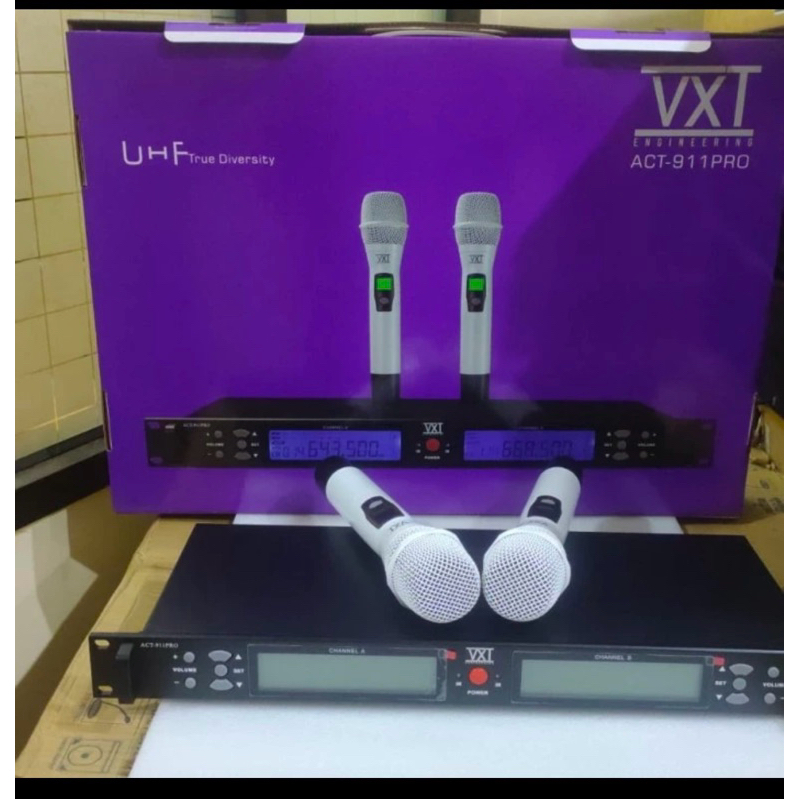 Mic Wireless VXT ACT 911 ACT911 ACT-911 Dual Handle Original