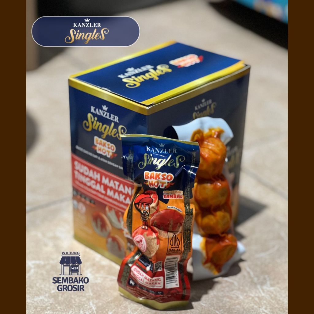 

KANZLER SINGLES BAKSO HOT 1 BOX ISI 12 PCS