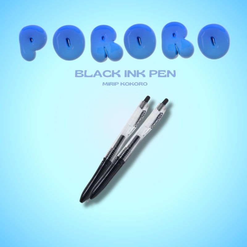 

[MURAH] PULPEN GEL PORORO mirip KOKORO WARNA HITAM