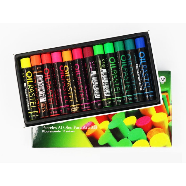

GROSIR Mungyo Oil Pastel 12 warna Flourescent Crayon Artist