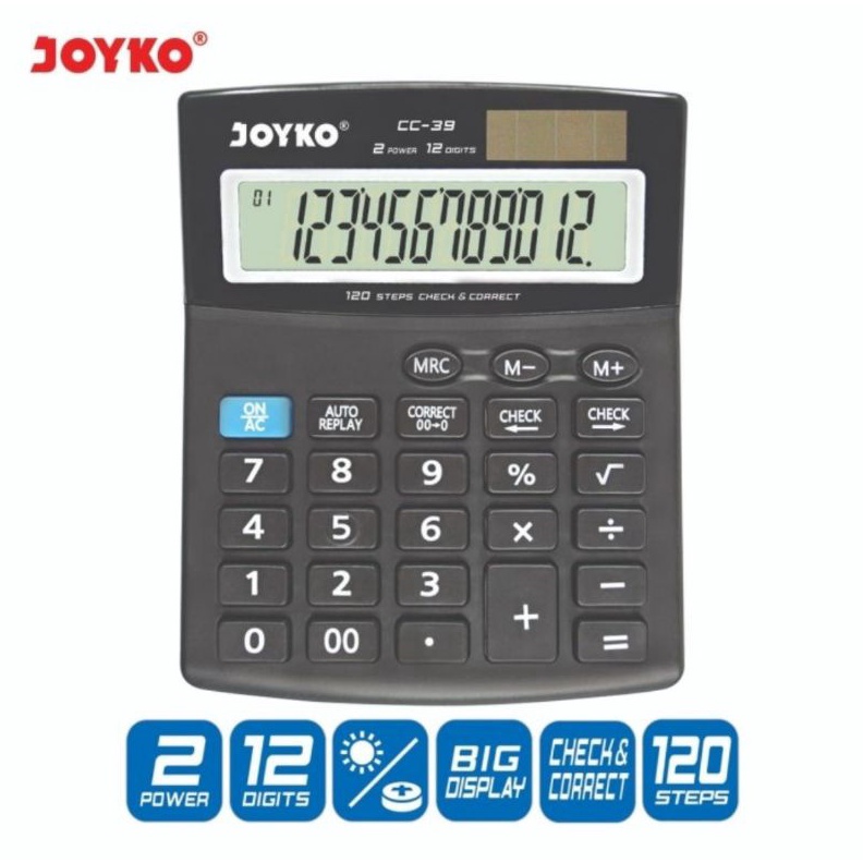 

KUALITAS OKE JOYKO CC39 Check Correct Calculator Kalkulator Bisa Cek Ulang CC39