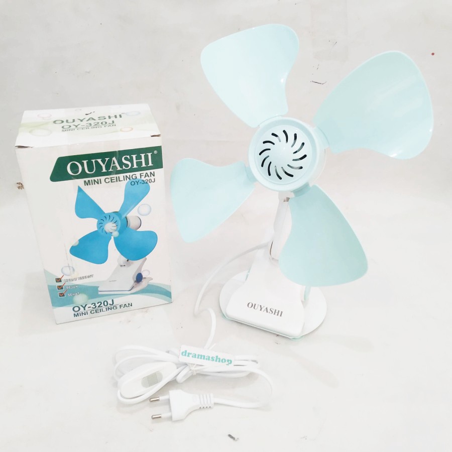 PANAS Kipas Angin Mini 3 in1 Jepit Duduk Tempel Dinding 32J dramashop