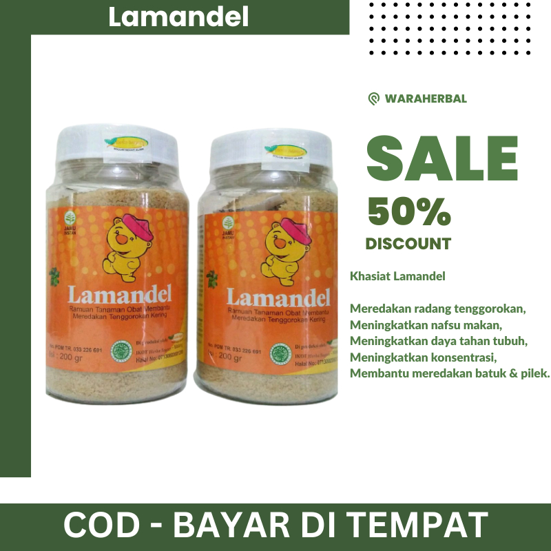 

OBAT KESEHATAN HERBAL LAMANDEL OBAT UNTUK ATASI AMANDEL TENGOROKAN KERING 100% ORIGINAL