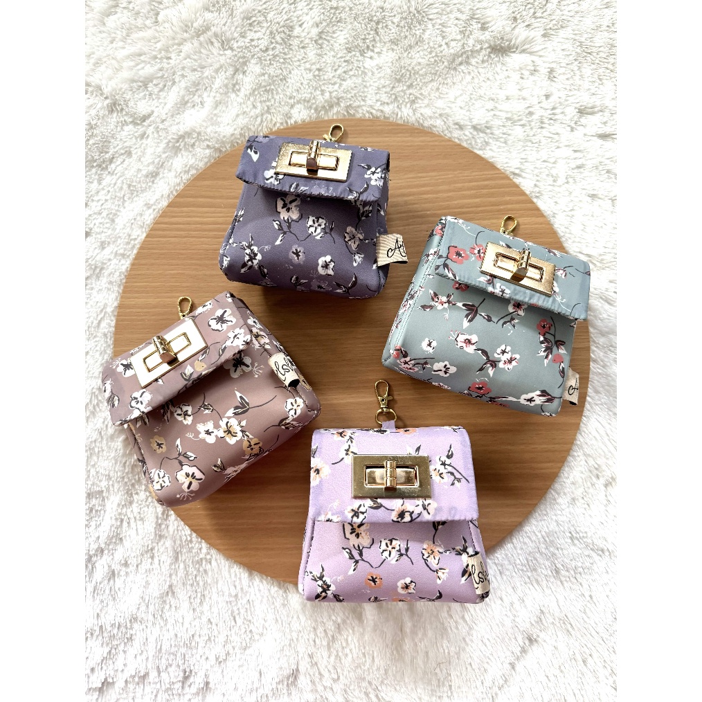 MALL Mukena Terusan Dewasa Traveling Motif Pouch Mini Mukenah Penutup Dagu