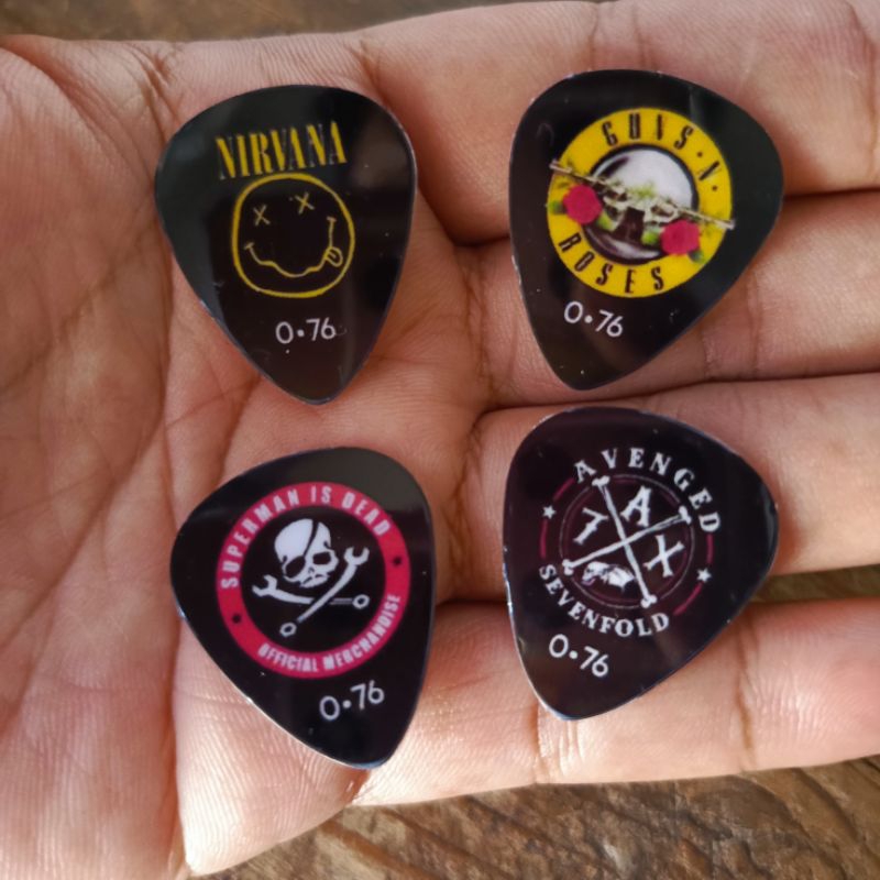 Pick Gitar Motif Band 0,76mm