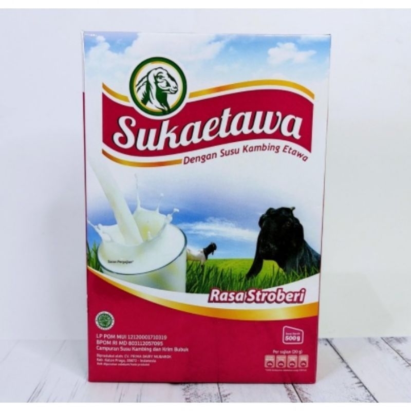 

Susu Kambing Suka Etawa Vanilla, Coklat, stroberi dan Jahe 500gr Susu Kambing Premium