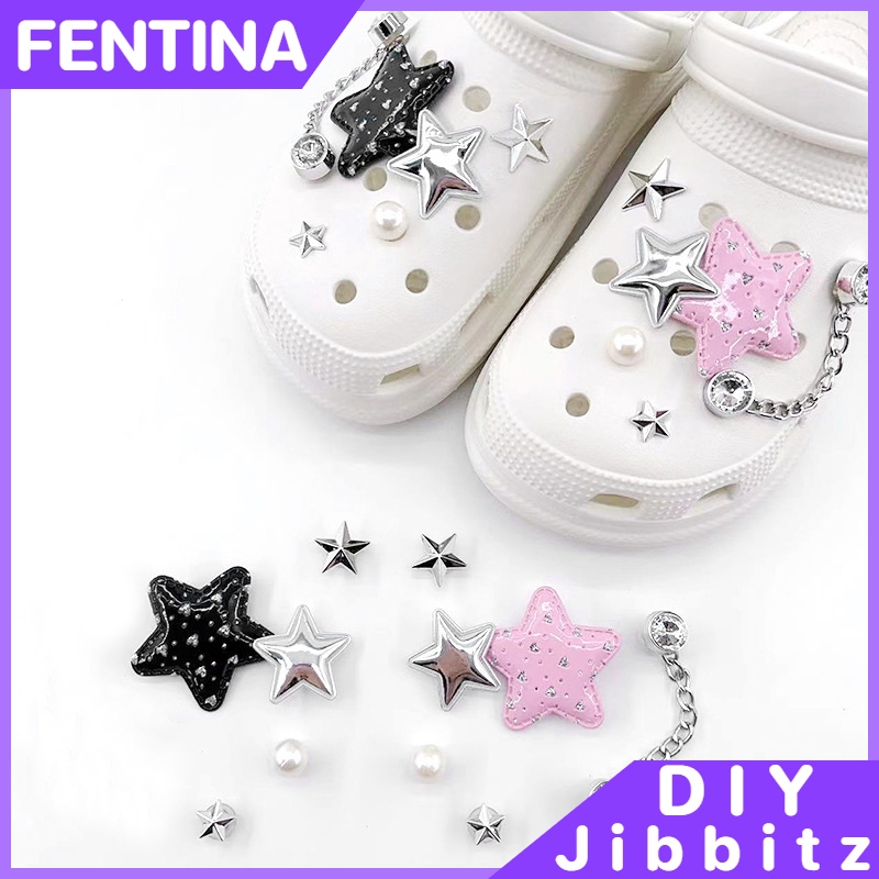 FENTINA Aksesoris Sandal Permata Hiasan Bintang Sandal Mewah Diamond Korean Style Bros & Pin