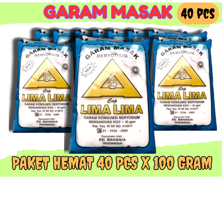 

40 PCS GARAM MASAK BERYODIUM HALUS LEMBUT GARAM DAPUR