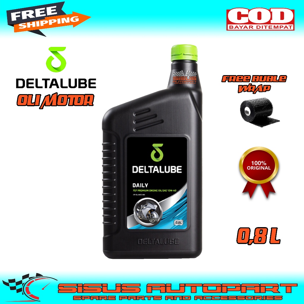 Deltalube Daily 757 Premium SAE 10W-40 0,8 Liter / Oli Deltalube Motor Bebek / Deltalube 10W-40 0.8L