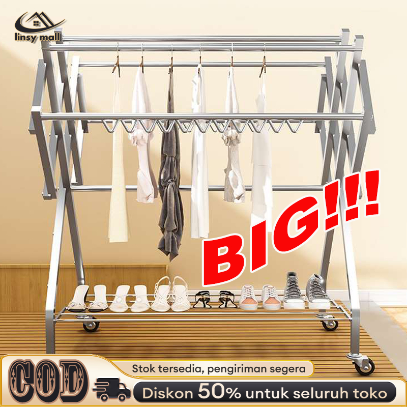 Jemuran Baju Lipat Jemuran Baju Stainless Jemuran Pakaian Minimalis Jemuran Pakaian Stainless Jumbo