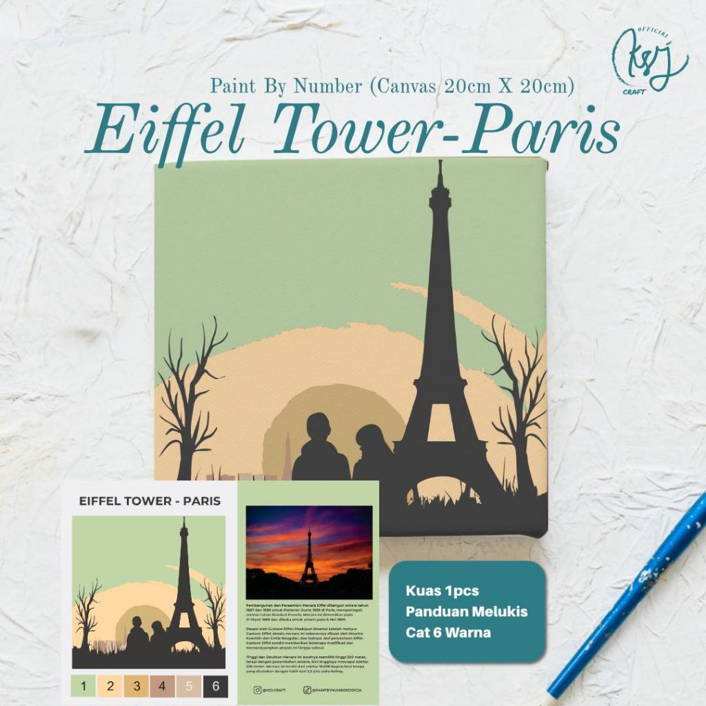 

Paint by Number KIT - Landmark Series 20x20cm | Eiffel Tower - Paris