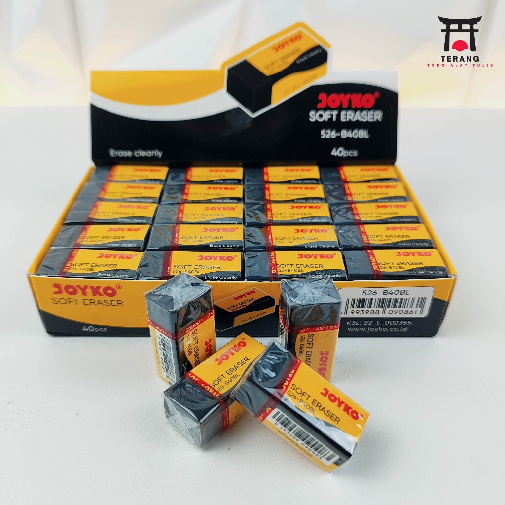 

Satuan Penghapus Hitam Joyko Kecil Soft Eraser Stip Clearly