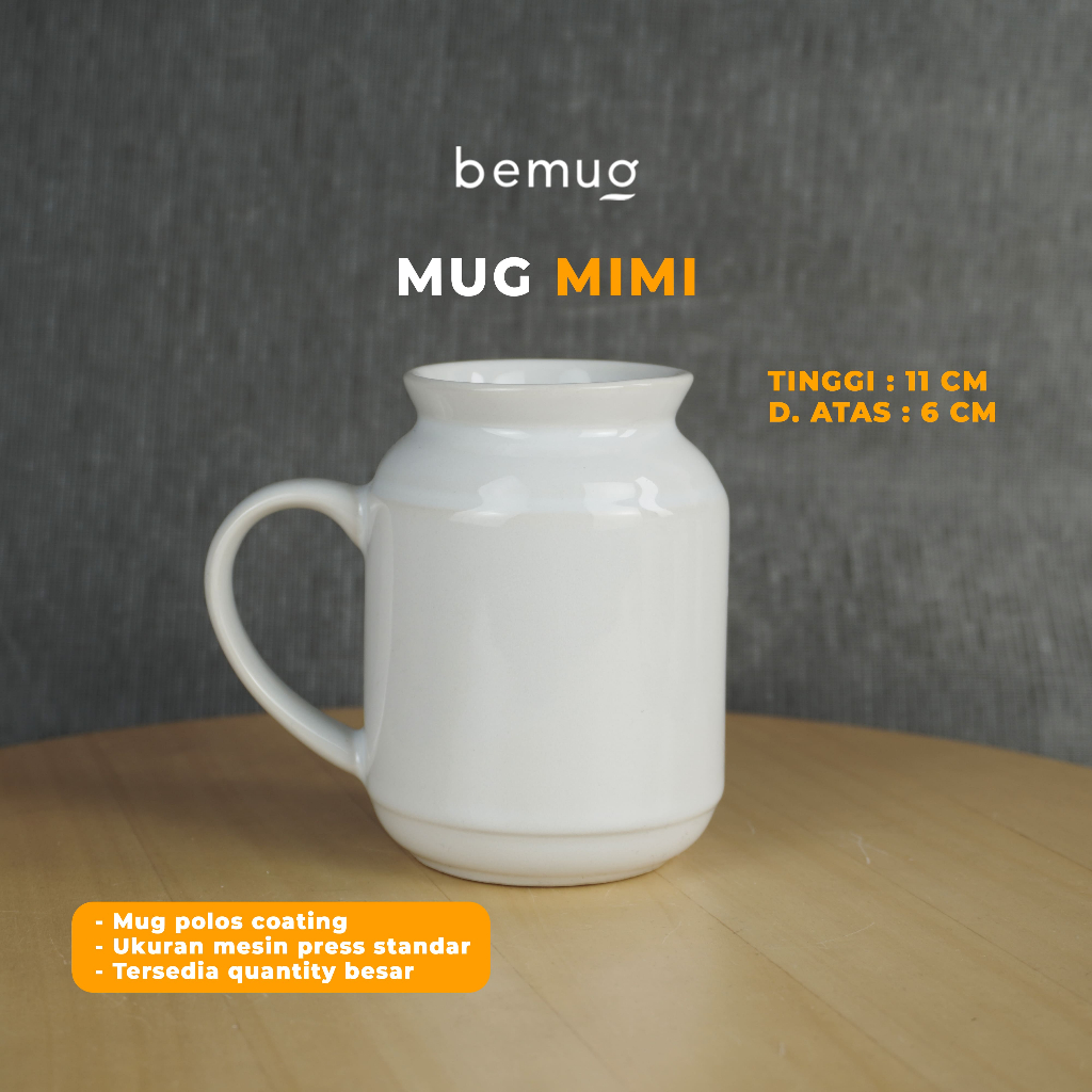 Mug Mimi Polos Coating Sublim Press Digital