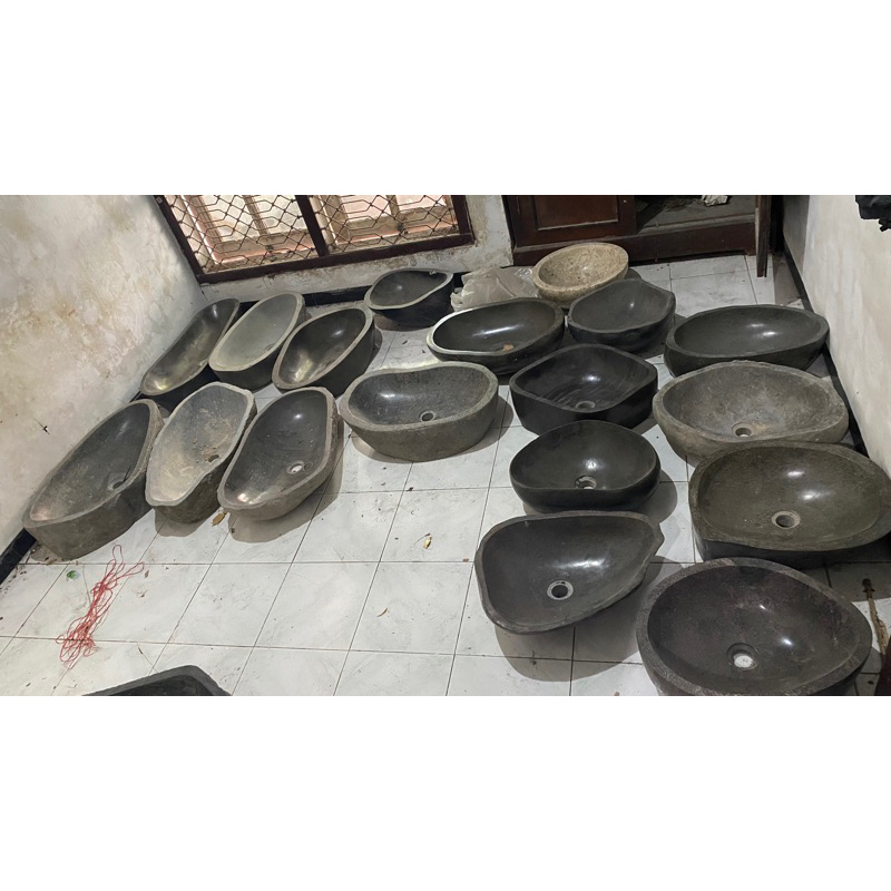 Washtafel Batu Alam Panjang / Washtafel Batu Kali Long