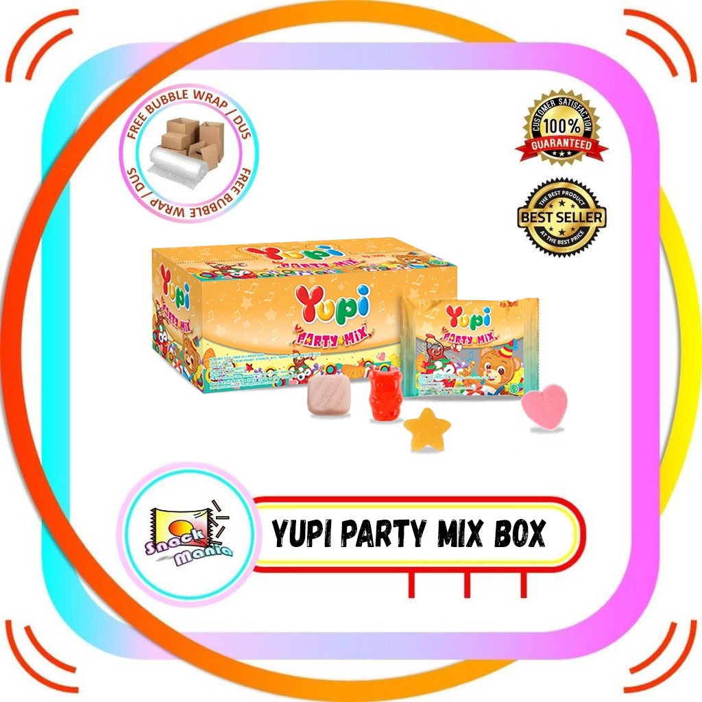 

Yupi Party Mix Jelly Candy 30 gr x 12 pcs Permen Jeli Lunak