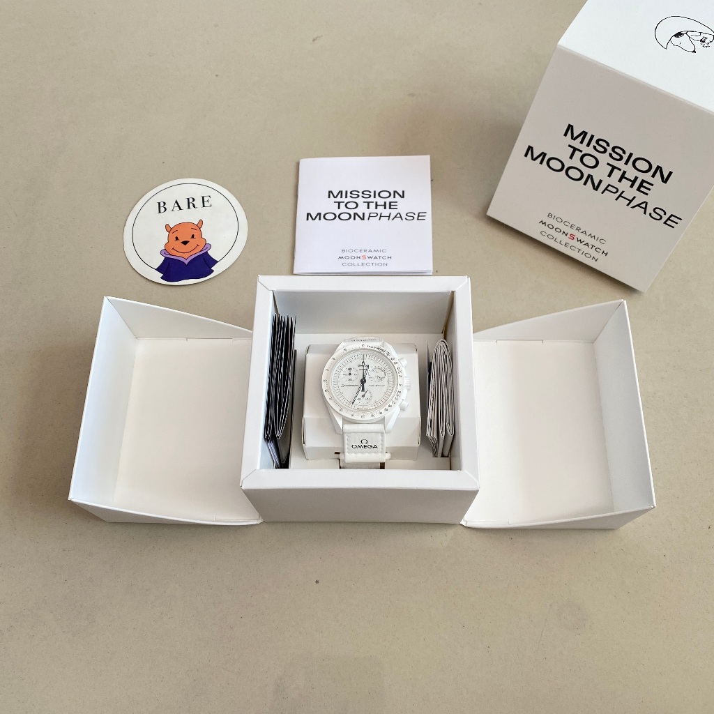 SWATCH X OMEGA MISSION TO THE MOONPHASE FULL MOON WHITE SNOOPY