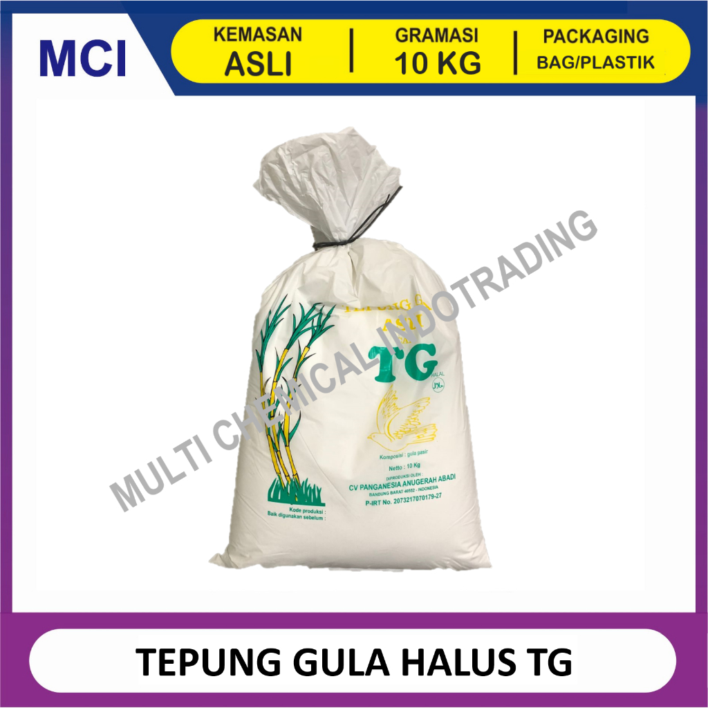 

TEPUNG GULA HALUS ASLI MURNI TG - 1 BAG 10 KG / GULA HALUS TEPUNG TG