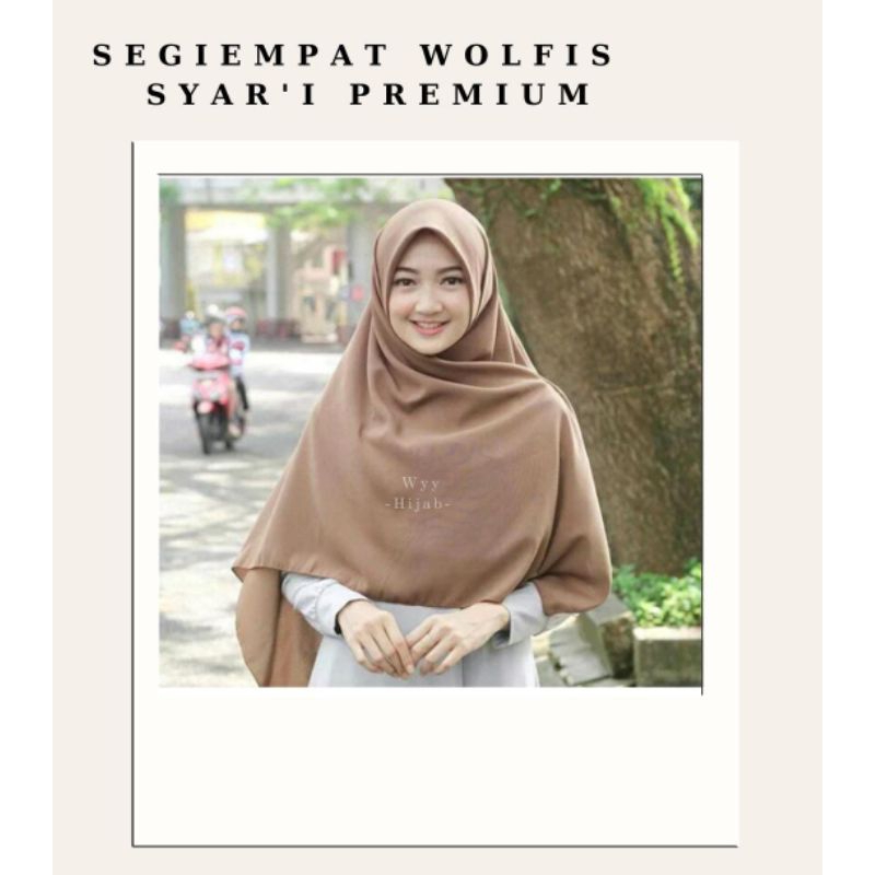 JILBAB SEGIEMPAT 120x120 SYARI JUMBO KERUDUNG WOLFIS