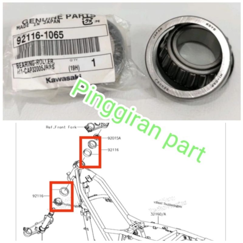 bearing komstir set KLX 150 BF S L DTRACKER Original