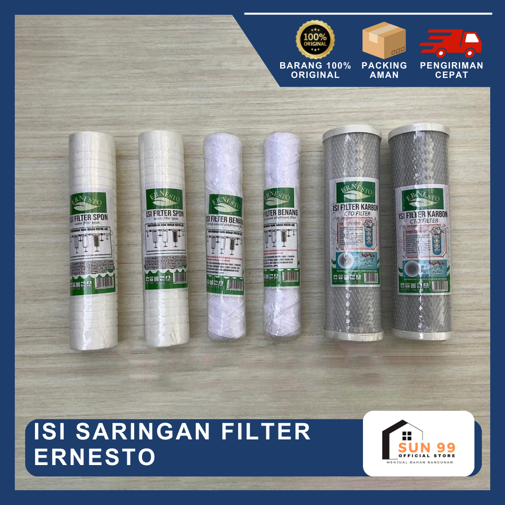 Isi Filter Saringan ERNESTO Benang / Gabus / Karbon