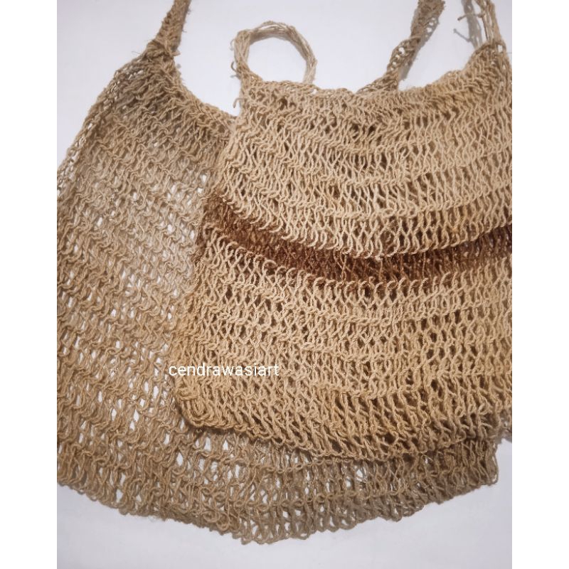 Tas noken serat genemo/tas noken akar asli/tas selempang/tas etnik/tas unik