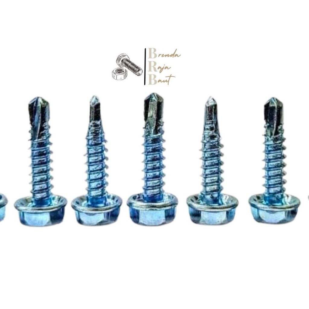 Skrup Baja Ringan Skrup Gypsum Sekrup Baja Ringan Baut Baja Ringan Moon Lion 10x19 - Roofing Skrup #