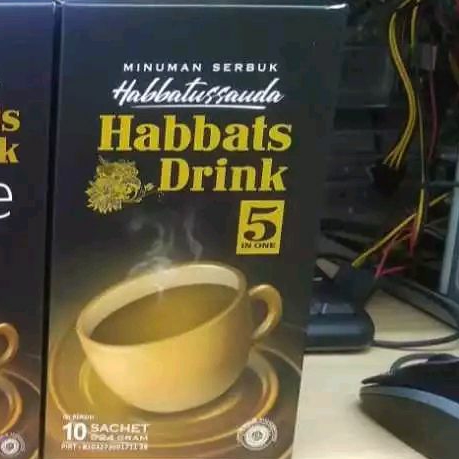 

Habbats Drink 5in1 Minuman Serbuk Habbatussauda Herbal Plus Gula Aren Box isi 10 sachet