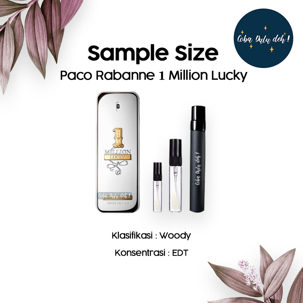 Decant Parfum Original Pac* Raban*e 1 Million Lucky EDT