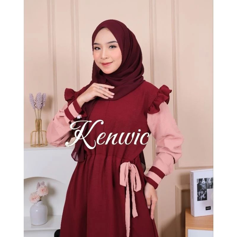 gamis ayana dress kombinasi crinkle airflow