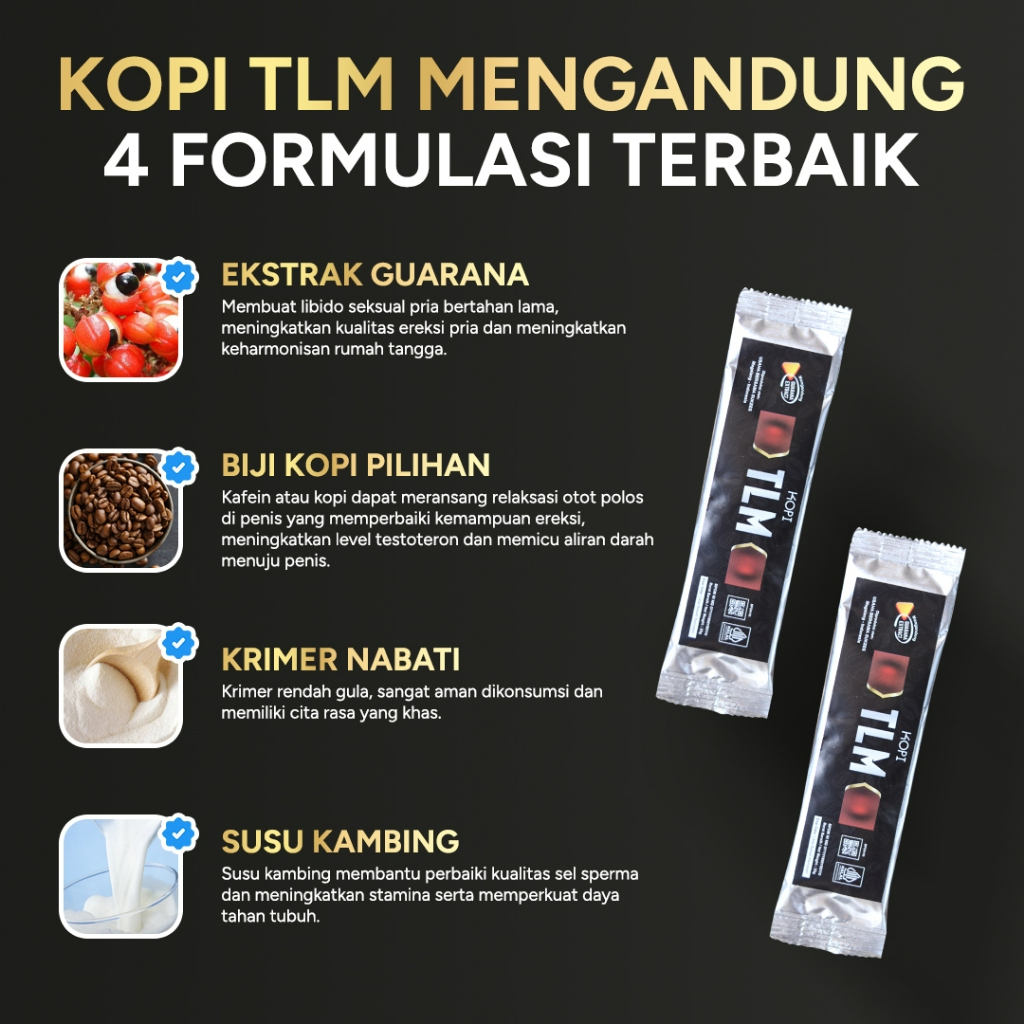 

Kopi Kuat TLM / Coffee Monncer Penambah Stamina Pria Tahan Lama Halal BPOM TLM COFFEE