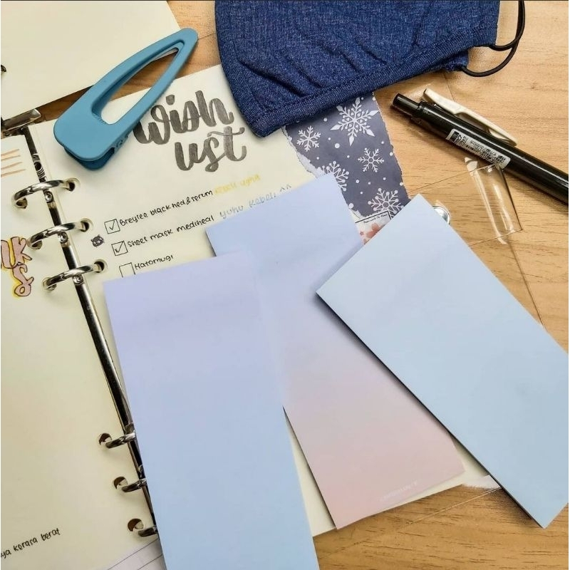 

Notepad Panjang gradasi aesthetic estetik soft color