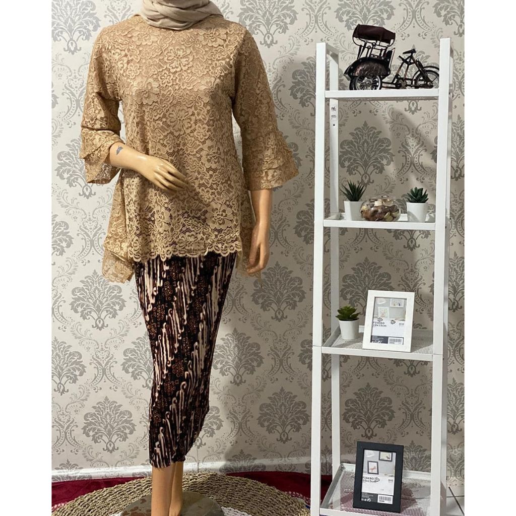 SETELAN KEBAYA RINJANI JUMBO BRUKAT M-5XL KEBAYA LEBARAN MEWAH /SET KEBAYA RINJANI/ATASAN TUNIK JUMB