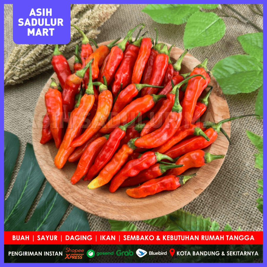 

Cabe Rawit Merah 500g dan 100g Fresh Promo Bumbu Dapur Bandung | Asih Sadulur Mart